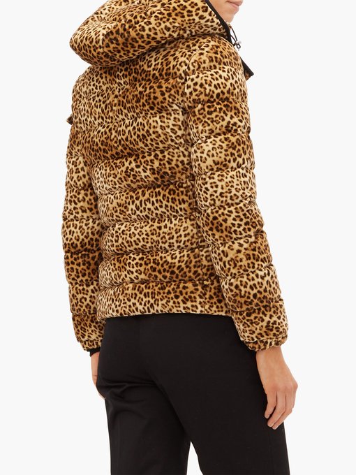 moncler leopard puffer jacket