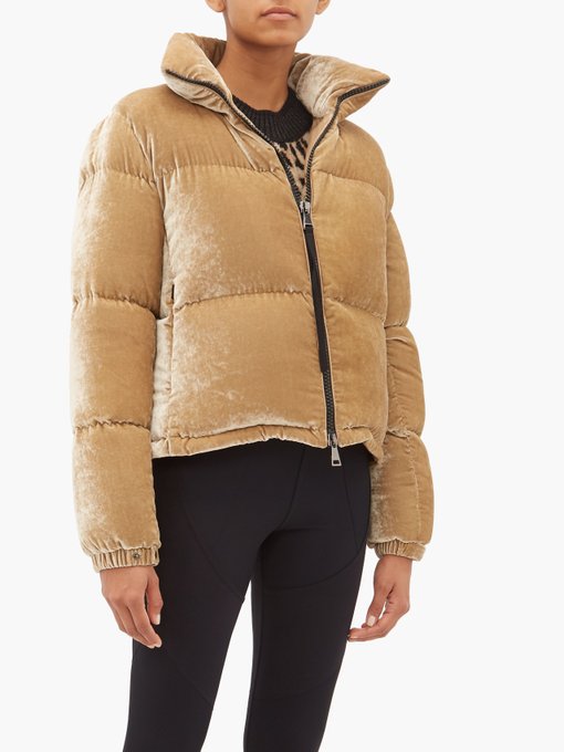 Rimac velvet high-neck quilted jacket 