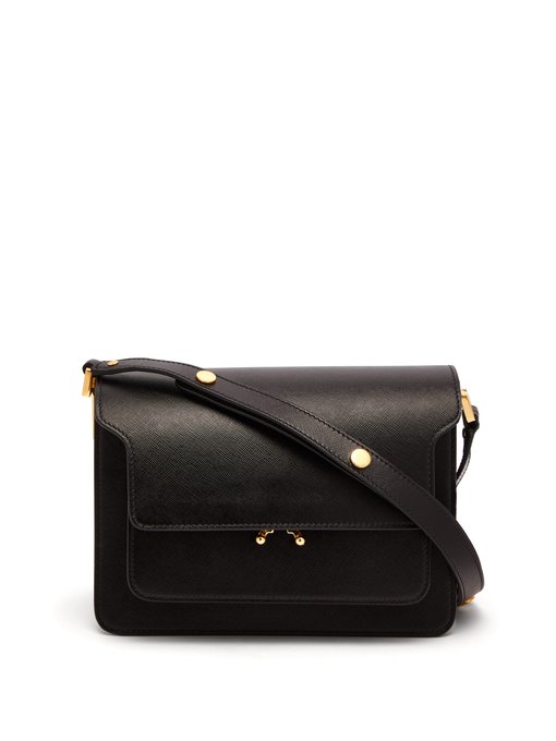 saffiano leather satchel