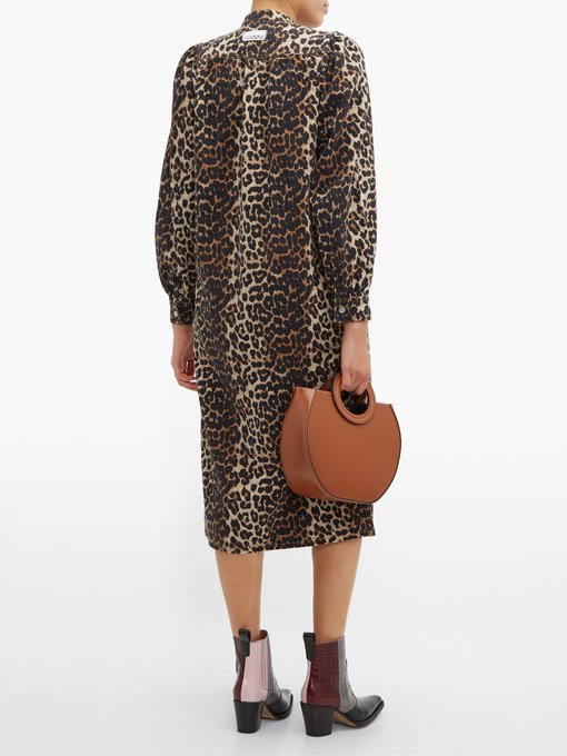 leopard denim dress