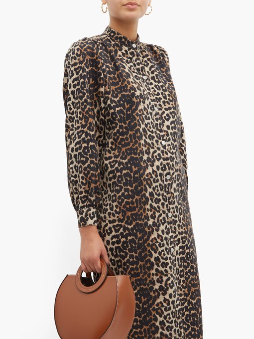 denim leopard dress