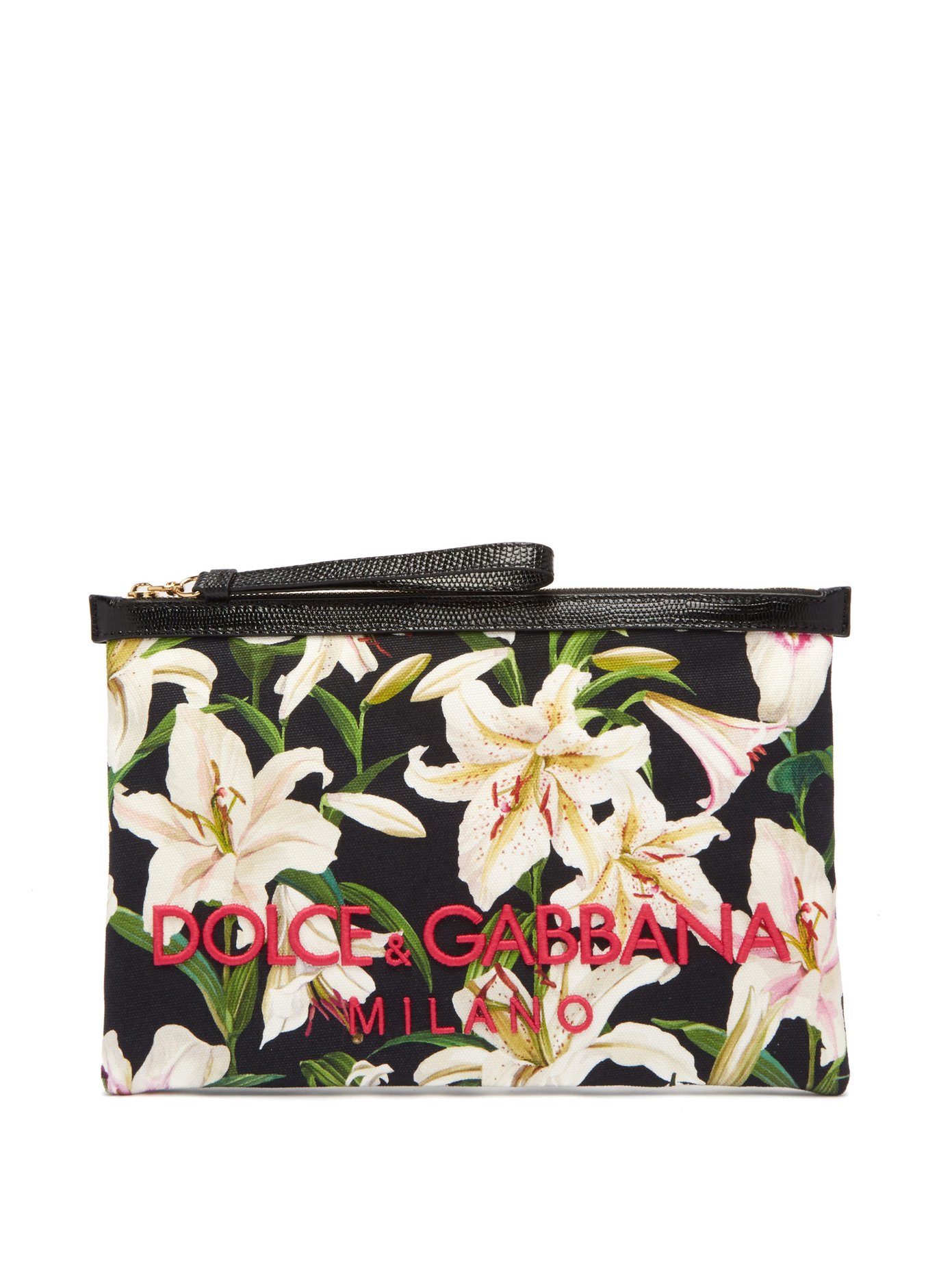 Lily-print pouch clutch | Dolce 