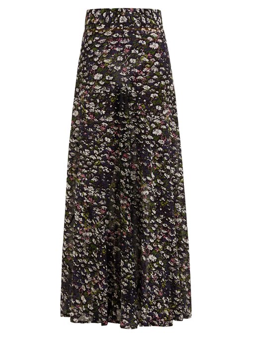 Floral-print georgette maxi skirt | Ganni | MATCHESFASHION UK