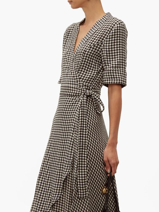 Gingham Wrap Dress Top Sellers, UP TO 64% OFF | www.aramanatural.es