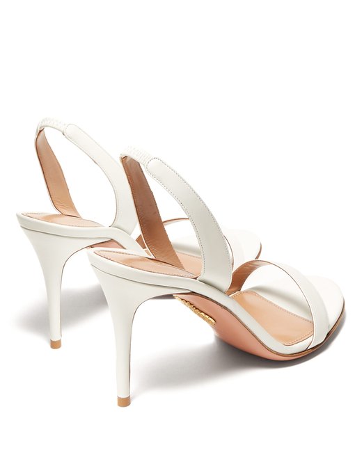 aquazzura white heels