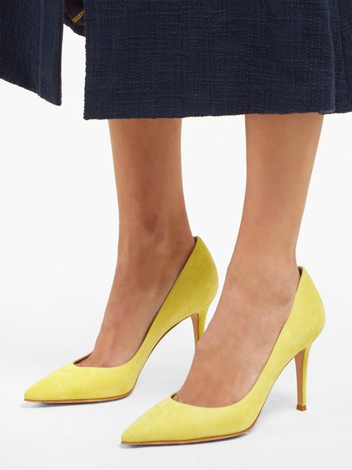 Gianvito 85 point-toe suede pumps 