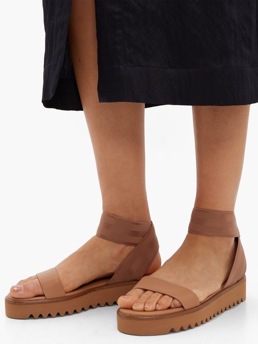 flatform sandals with ankle strap