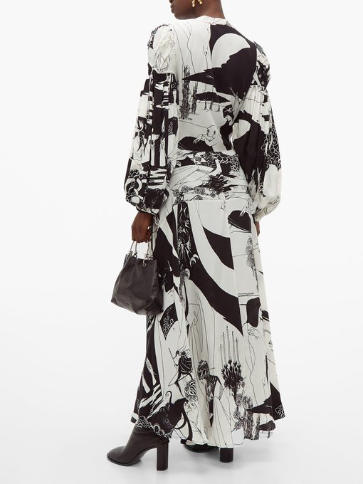 Aubrey Beardsley-print crepe shirtdress | Loewe | MATCHESFASHION UK