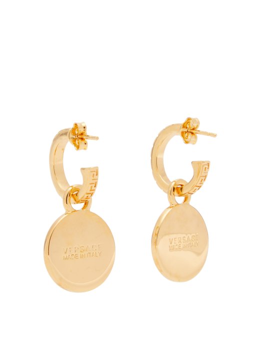 versace medusa drop earrings