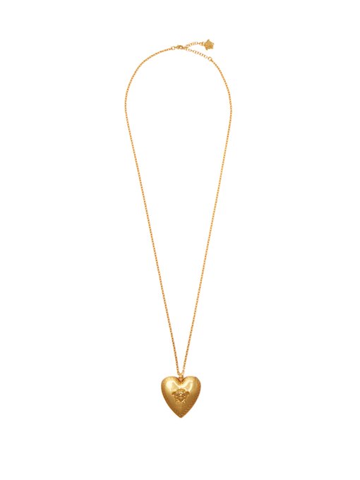 versace heart necklace