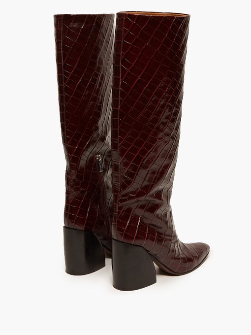 chloe leather knee high boots