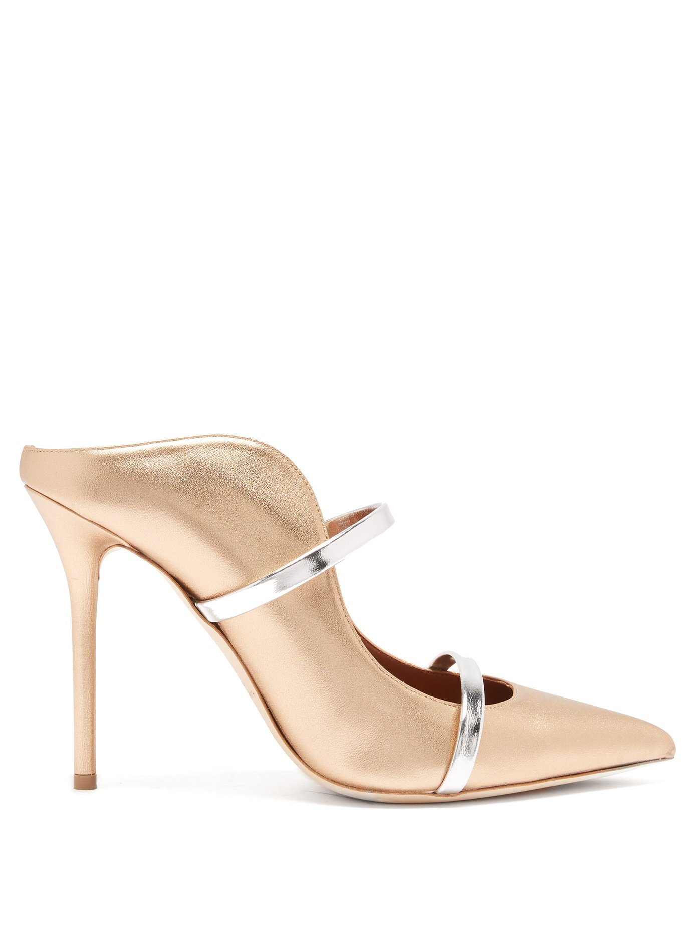 Maureen metallic-leather mules | Malone 