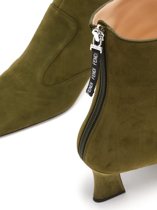 square toe suede boots