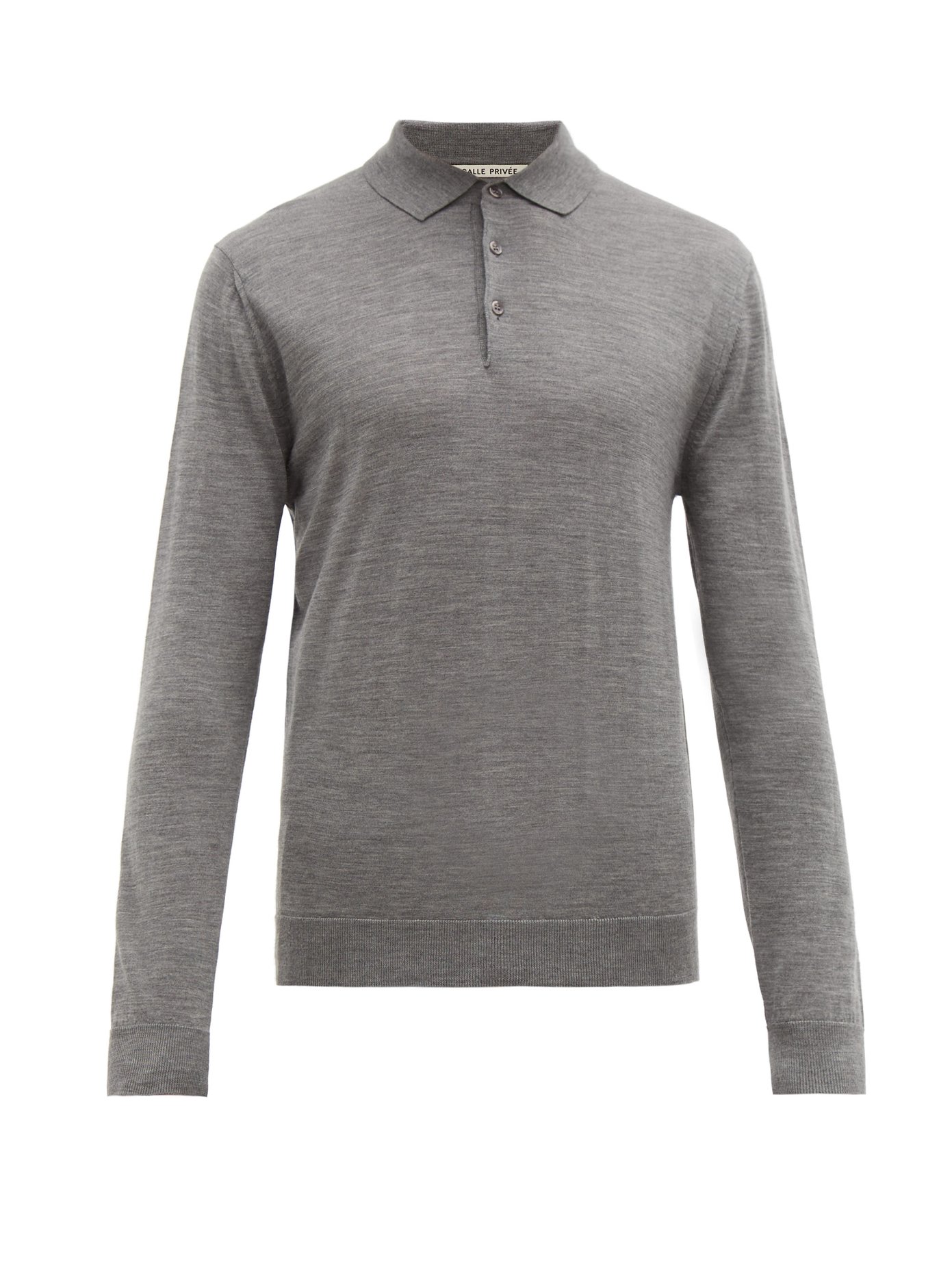 Isaac merino-wool polo sweater | Salle 