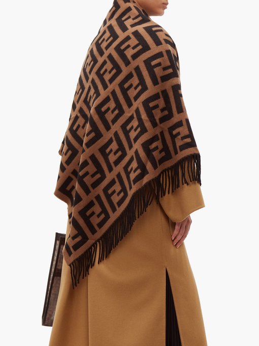 FF-jacquard wool-blend shawl | Fendi 