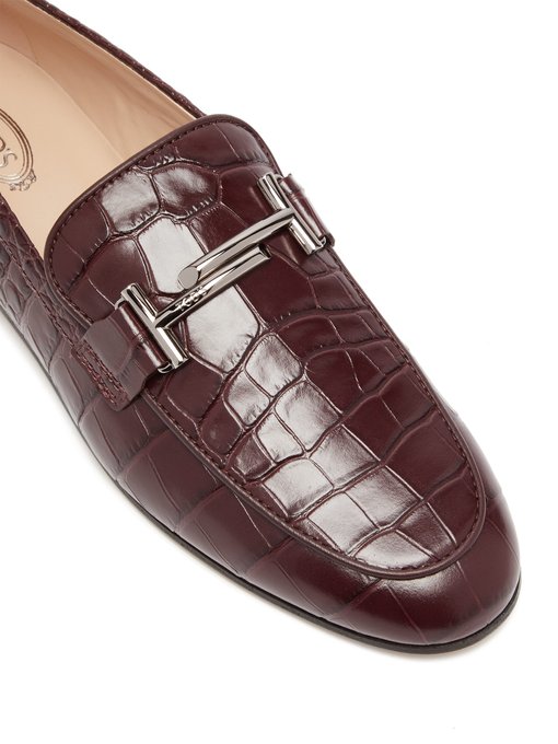 tod's crocodile effect loafers