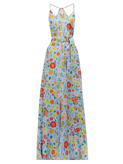 Marina floral-print silk maxi dress | Wiggy Kit | MATCHESFASHION UK