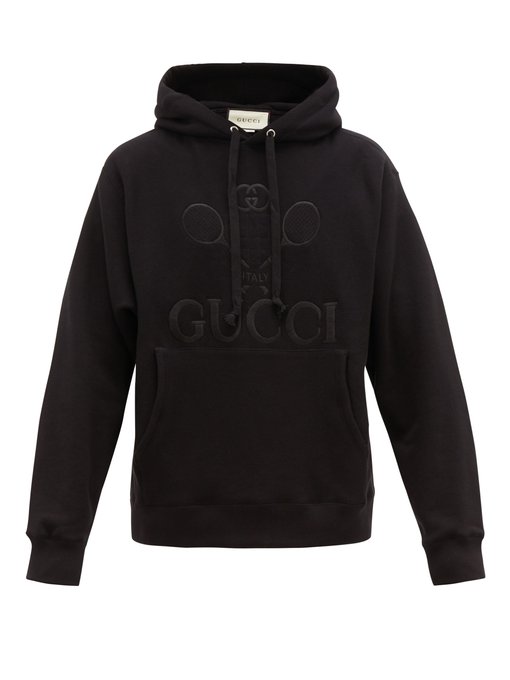 gucci tennis embroidered hoodie