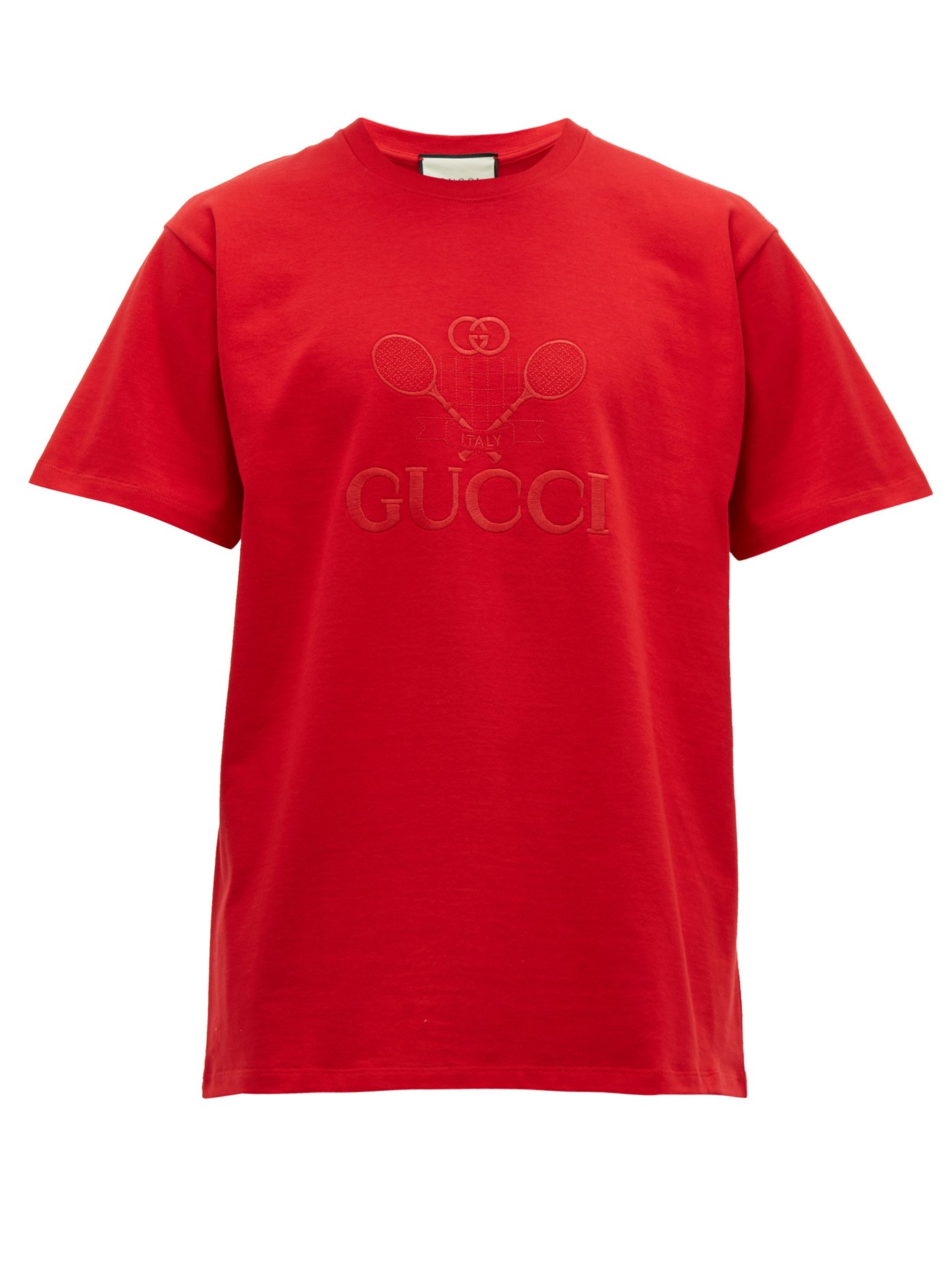 Embroidered logo cotton-jersey T-shirt 