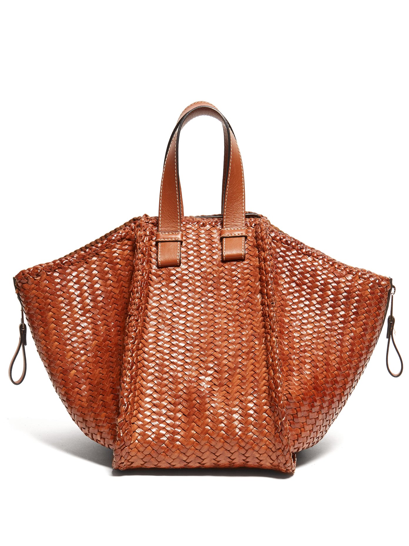 Hammock small woven-leather tote bag 