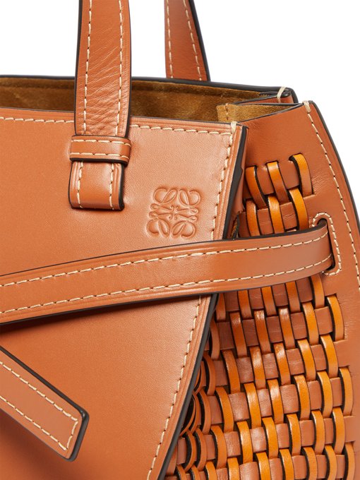 loewe woven leather bag