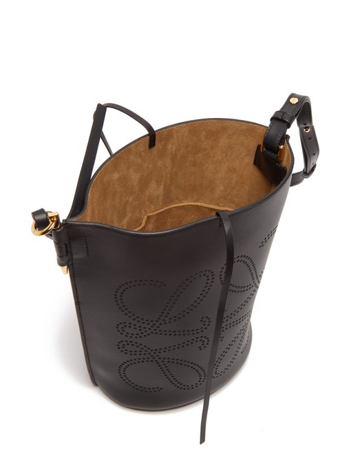 Gate Anagram Perforated Leather Bucket Bag Loewe