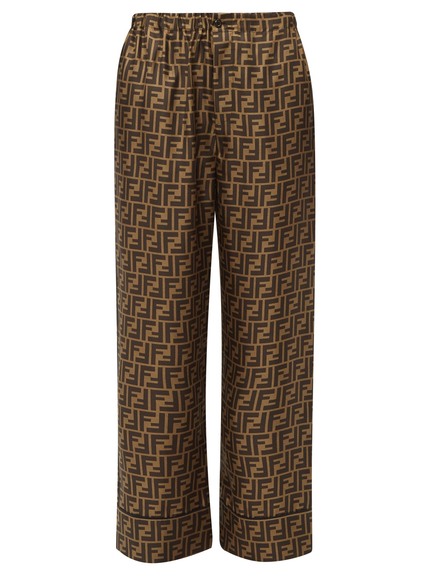 FF-print silk-satin pyjama trousers 
