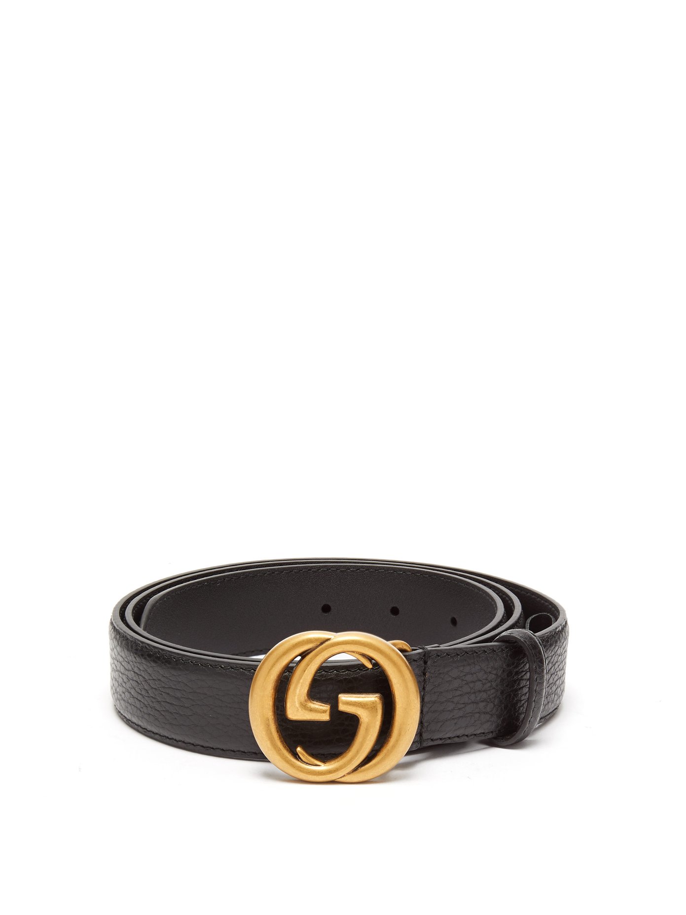 GG grained-leather belt | Gucci 
