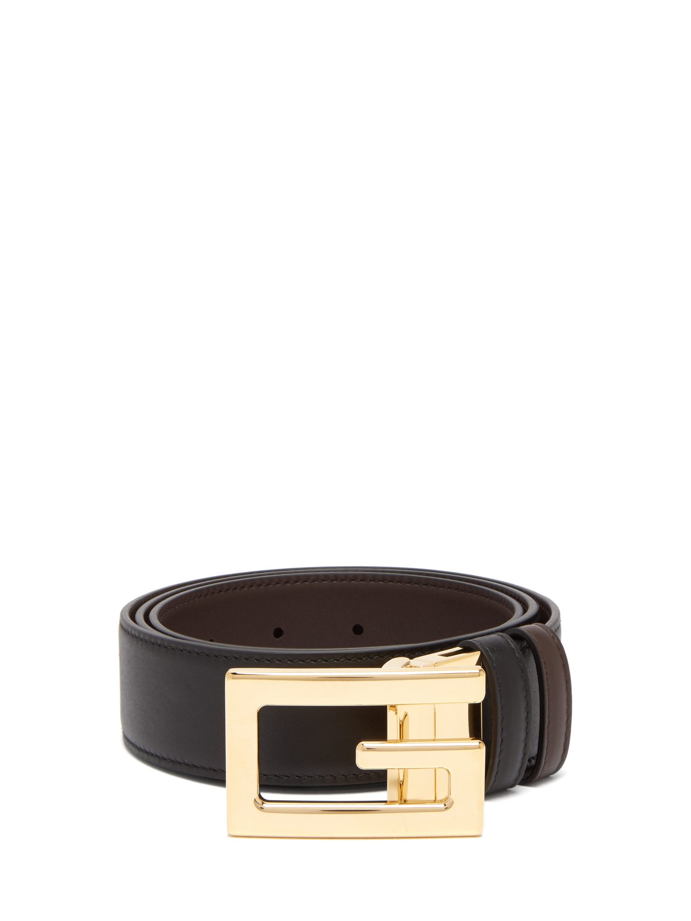 Square G leather belt | Gucci 