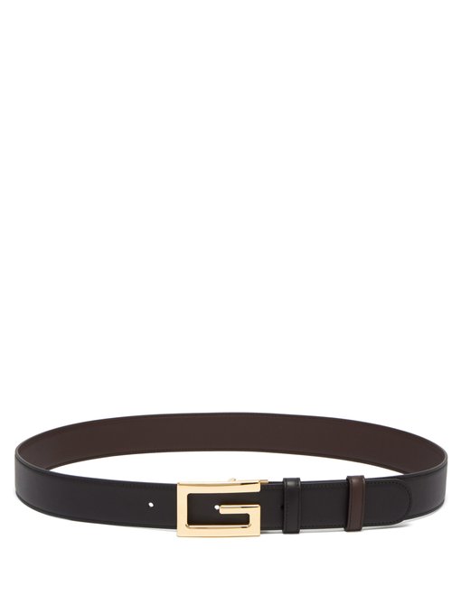 Square G leather belt | Gucci 