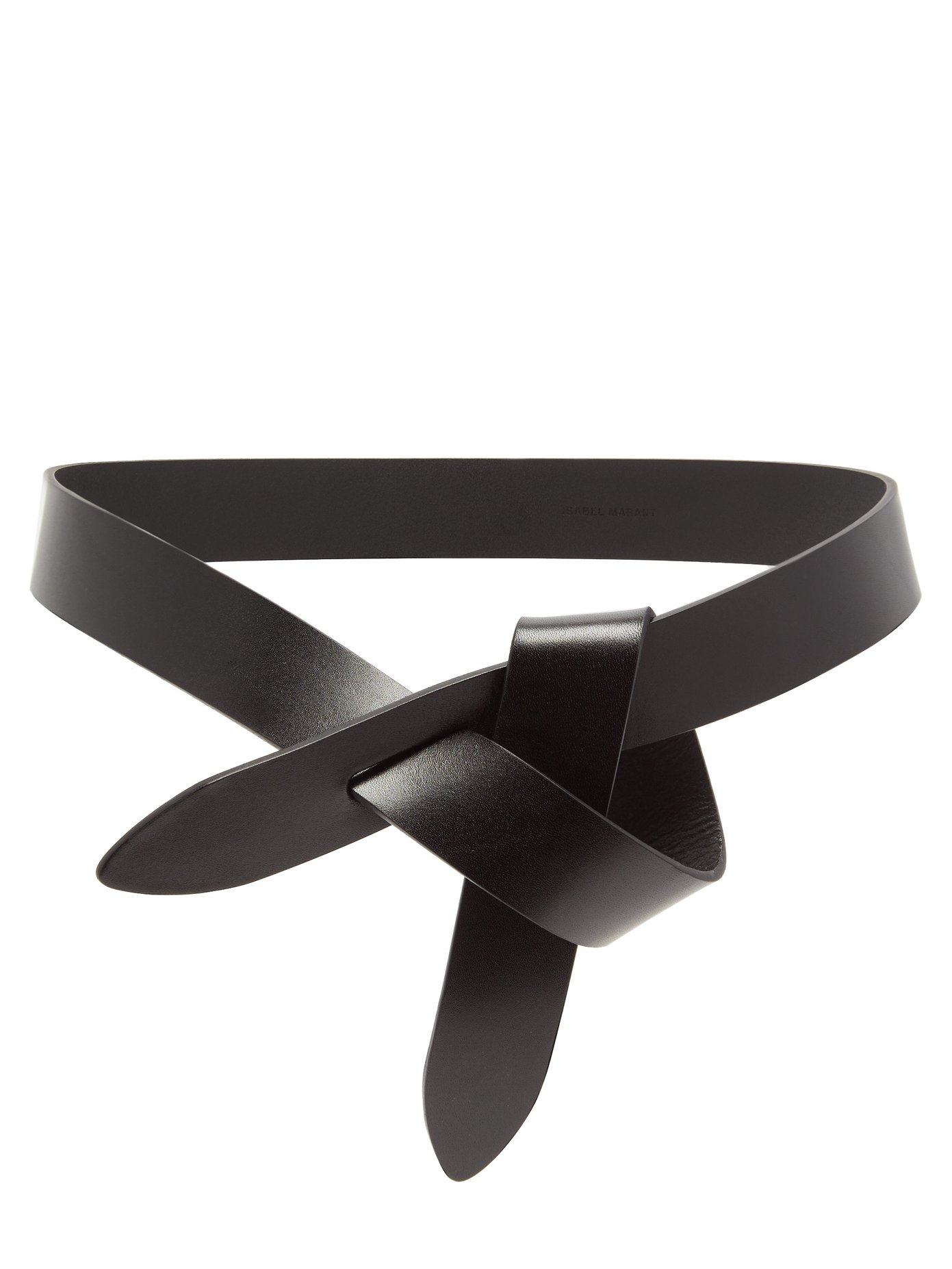 Isabel Marant Lecce Skinny Knot Leather Belt In Black | ModeSens