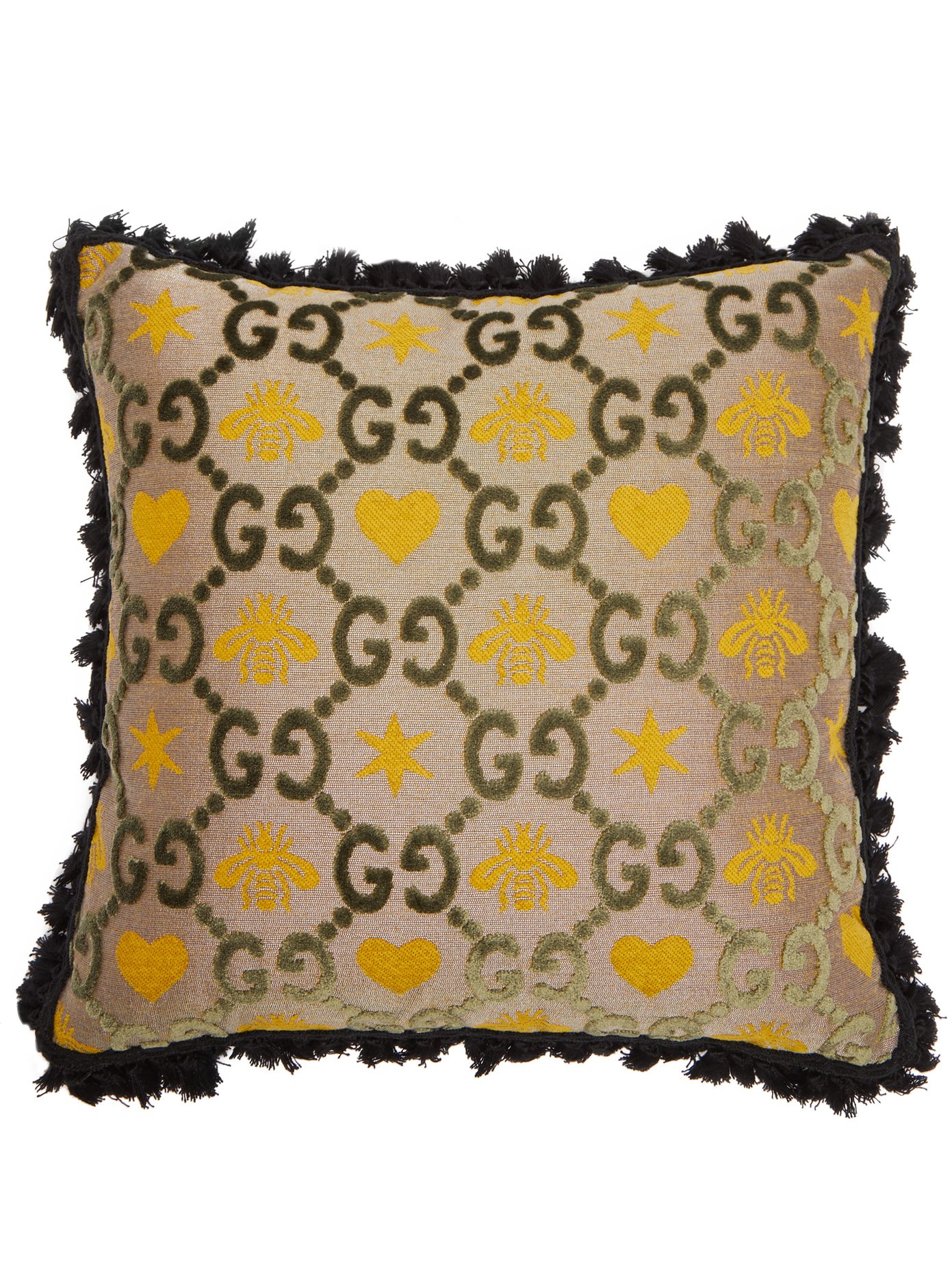 GG-jacquard velvet cushion | Gucci 
