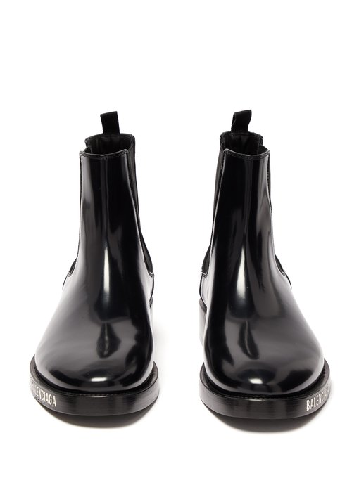 balenciaga patent leather boots