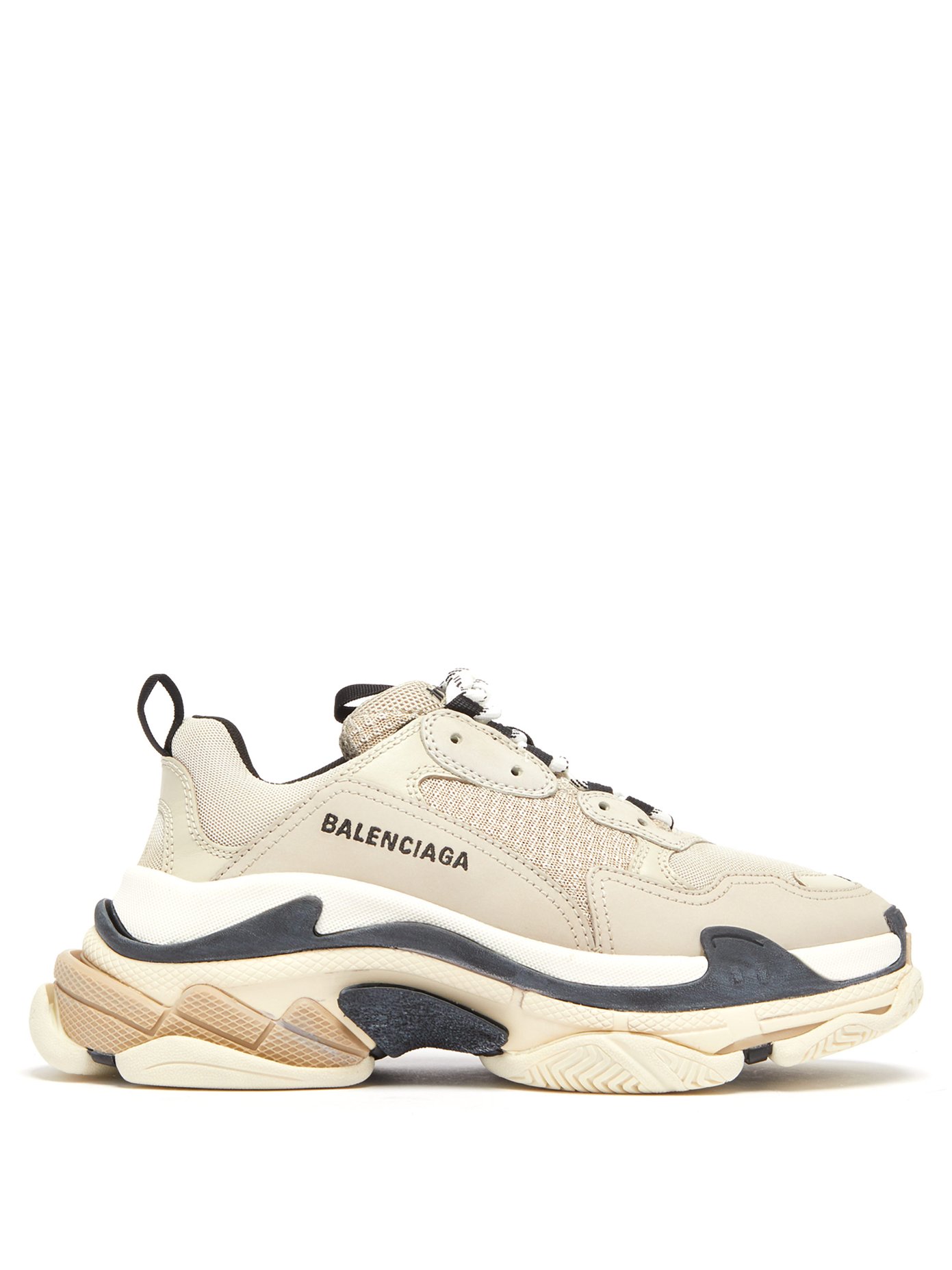 Balenciaga Leather Mint Clear Sole Triple S Sneakers By in