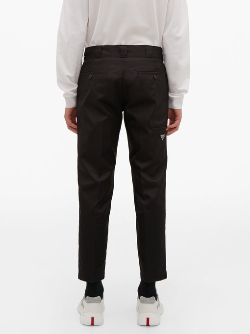 prada gabardine track pants