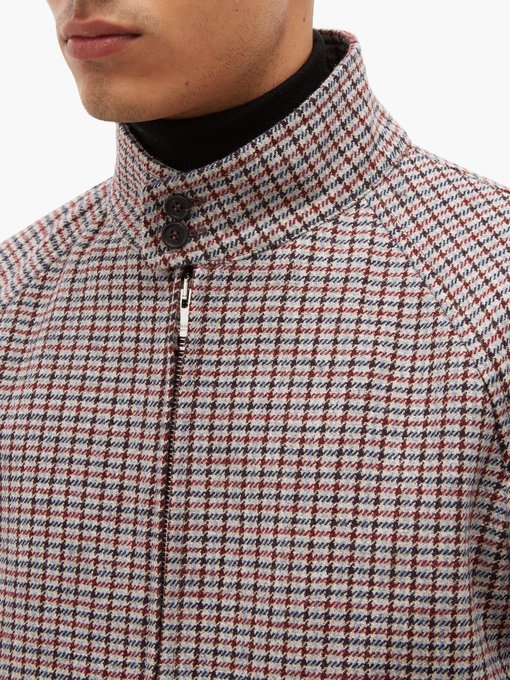 plaid harrington jacket