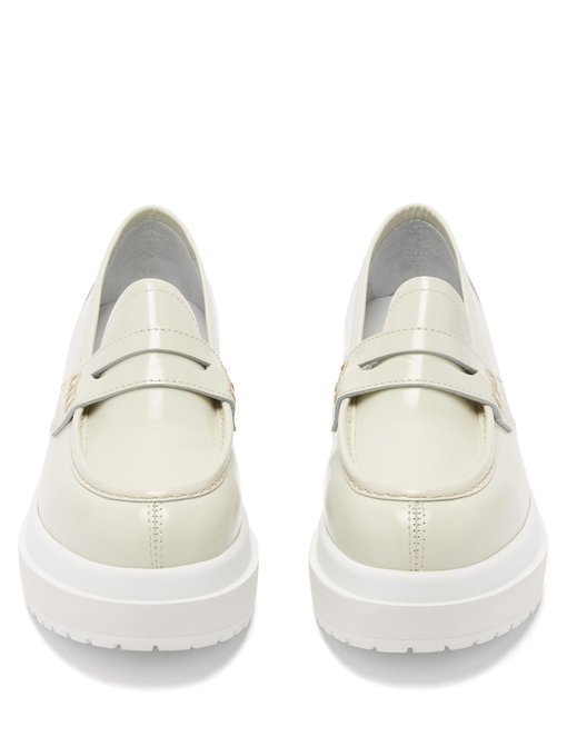 Raised-sole patent-leather penny loafers | MM6 Maison Margiela ...