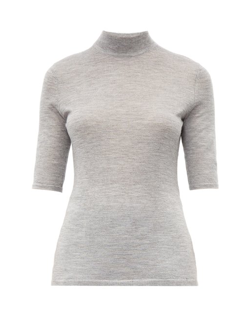 Hugo funnel-neck cashmere-blend T-shirt | Gabriela Hearst ...