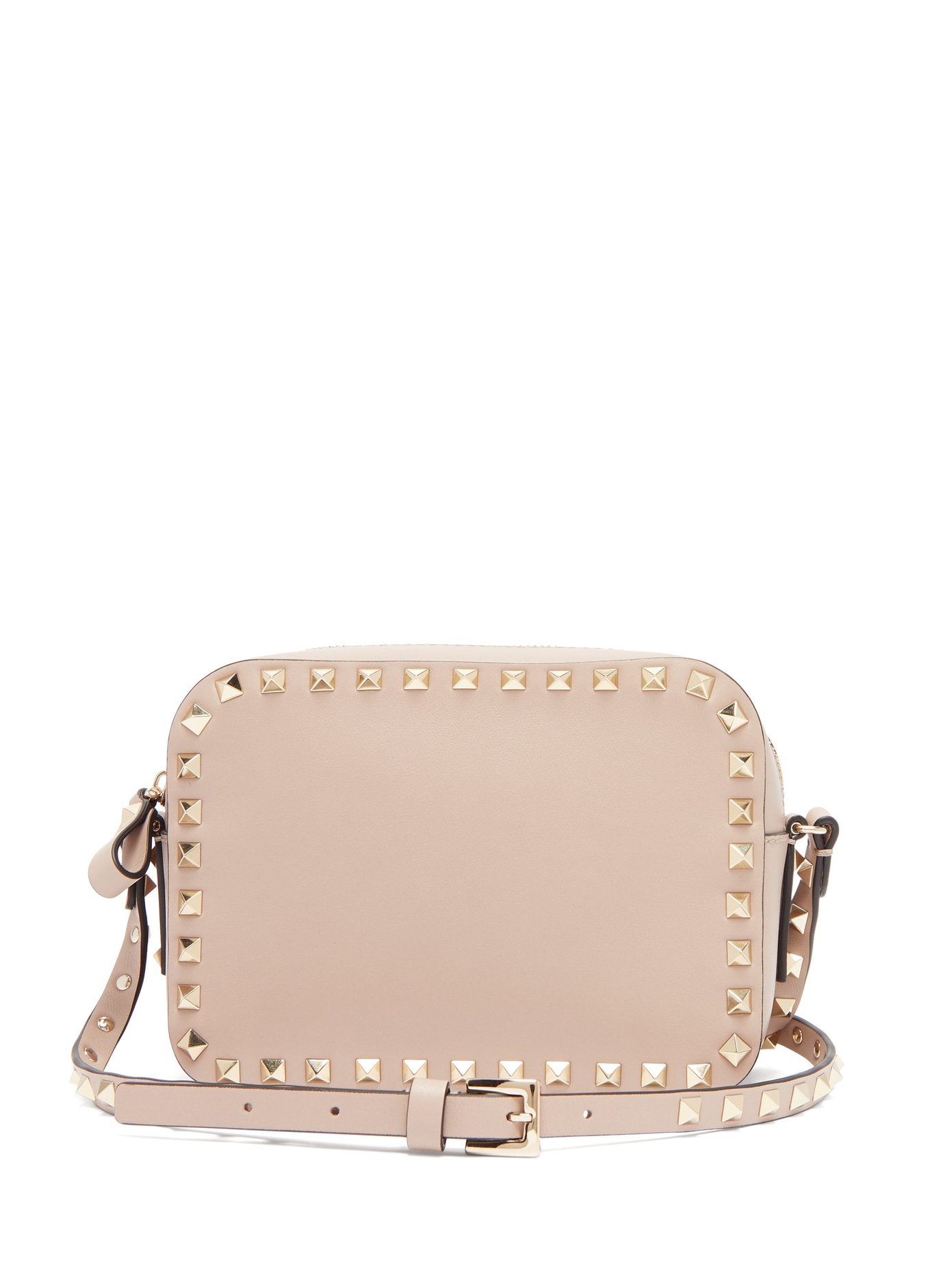 rockstud mini calfskin leather crossbody