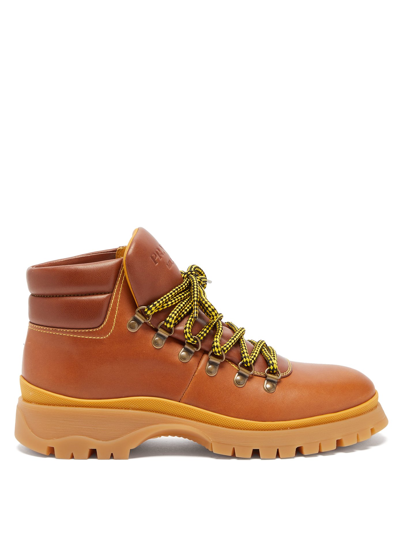 tan leather hiking boots