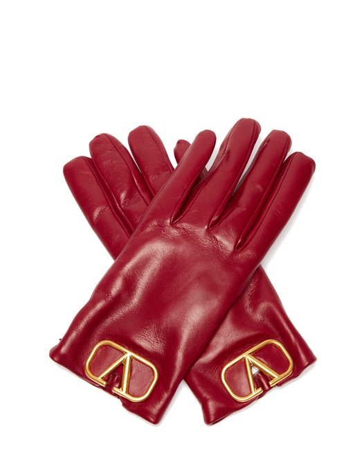 valentino leather gloves