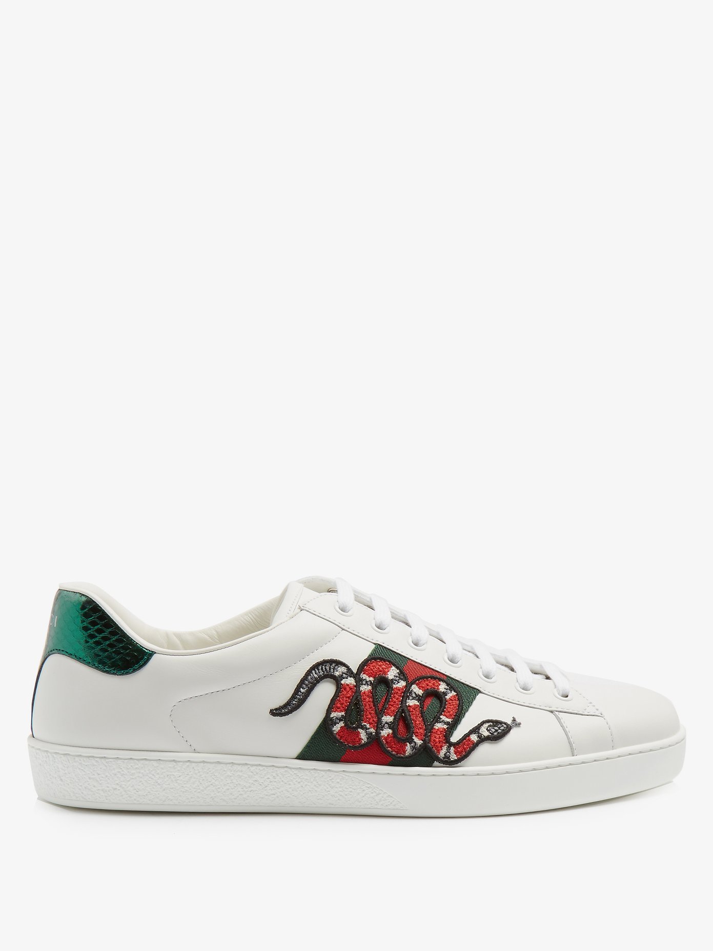 Ace Kingsnake leather trainers | Gucci 