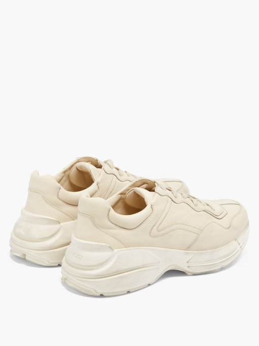 gucci rhyton distressed sneakers