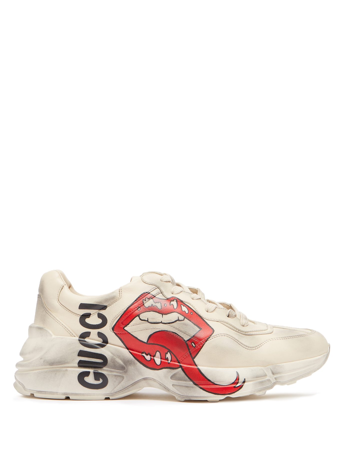 Rhyton leather low-top trainers | Gucci 