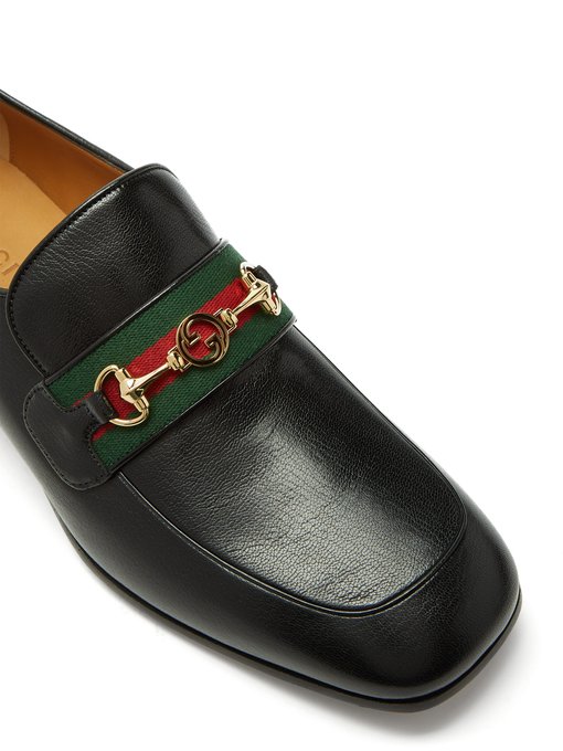 Aylen square-toe leather loafers 