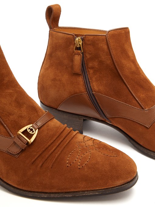 gucci suede ankle boot