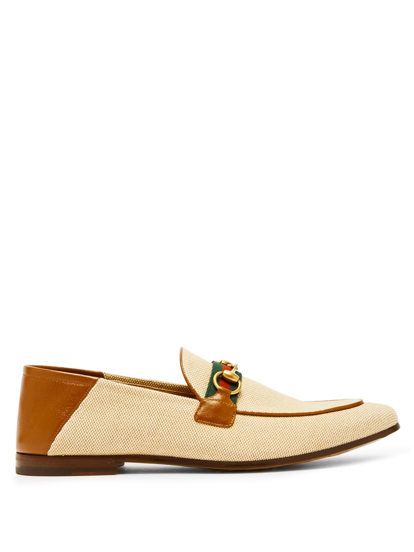 gucci canvas loafers