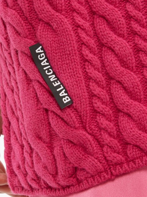 Oversized cable-knit sweater | Balenciaga | MATCHESFASHION US