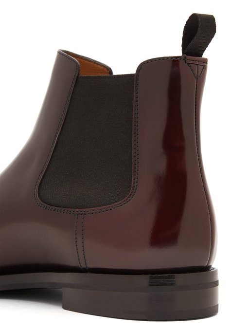 Monmouth patent-leather Chelsea boots 