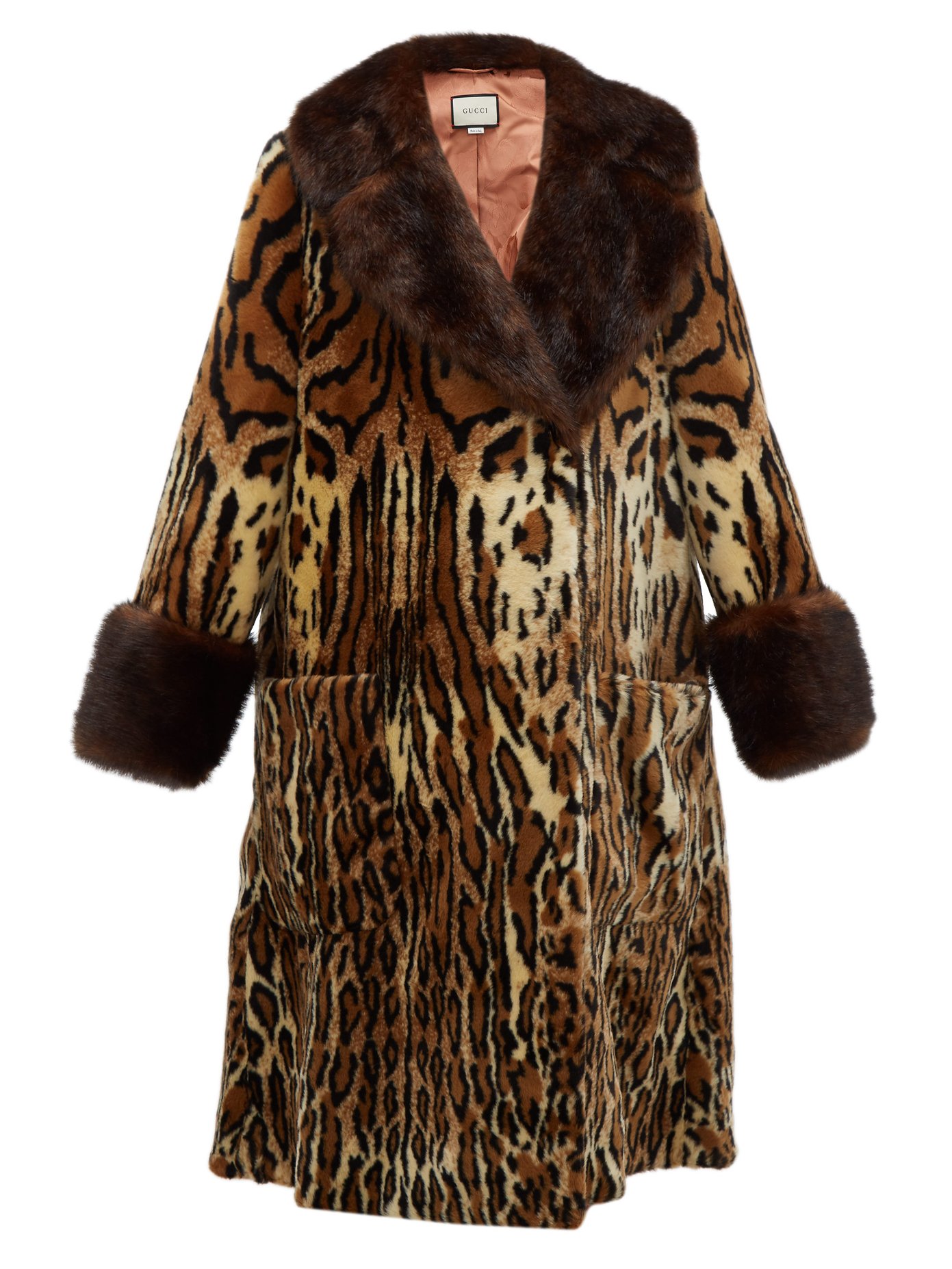 Leopard-print faux-fur coat | Gucci 